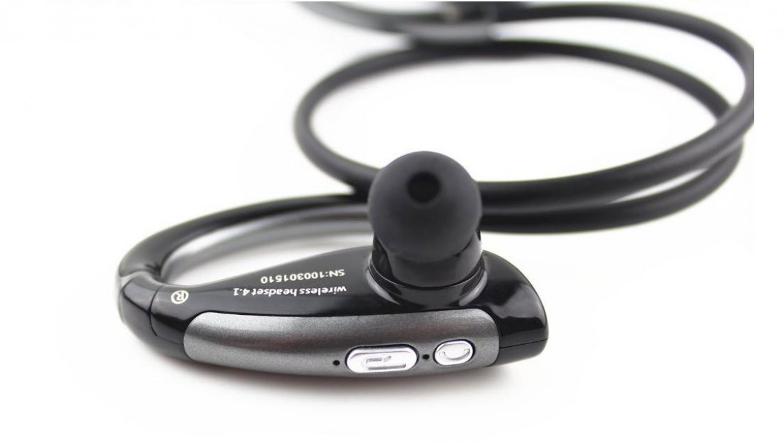 Sweatproof Stereo Bluetooth 4.1 Headset Sport Earphones with Adjustable Silicone Earhook