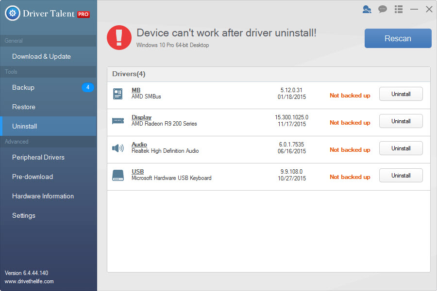 Driver Talent Pro Uninstall