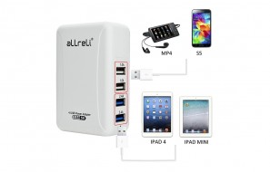 aLLreLi 34W 6 8A 4-Port USB Wall Charger-1