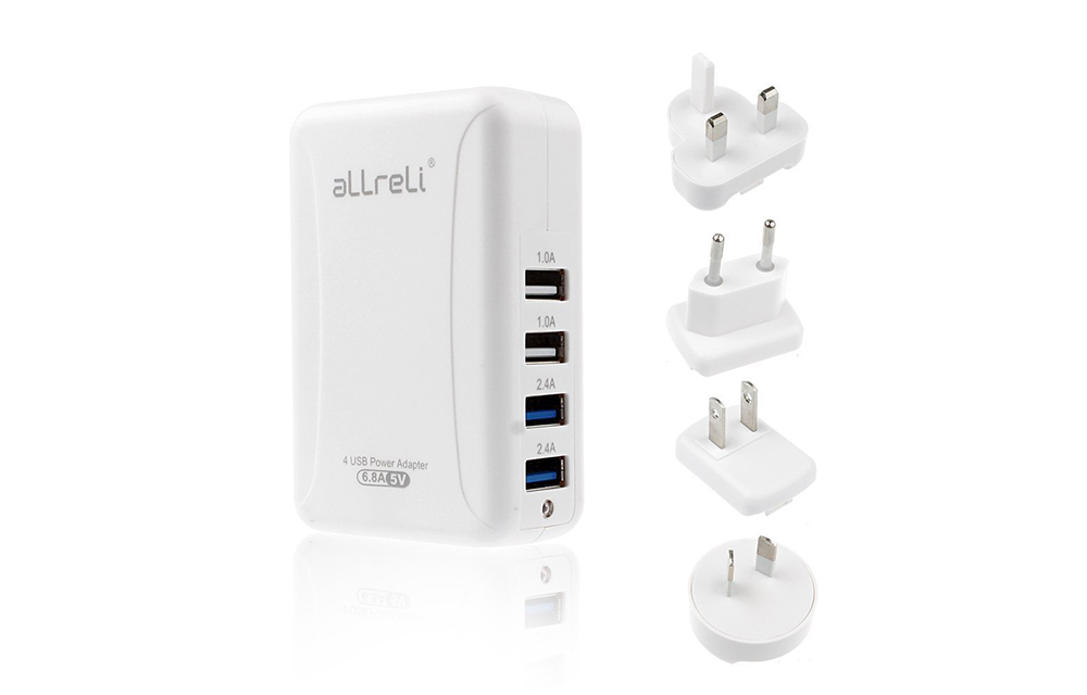 aLLreLi 34W 6 8A 4-Port USB Wall Charger-2