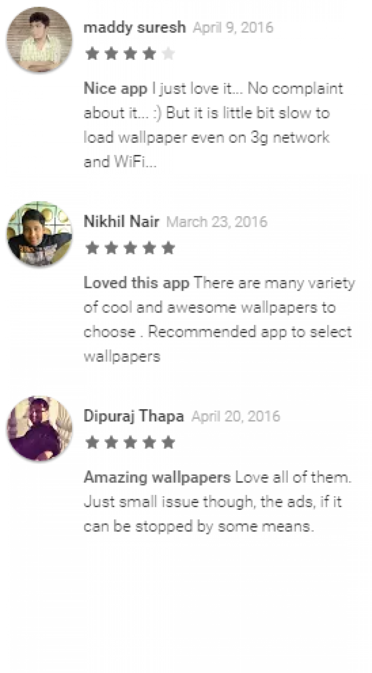 Wallpapers for me App Review User opinions