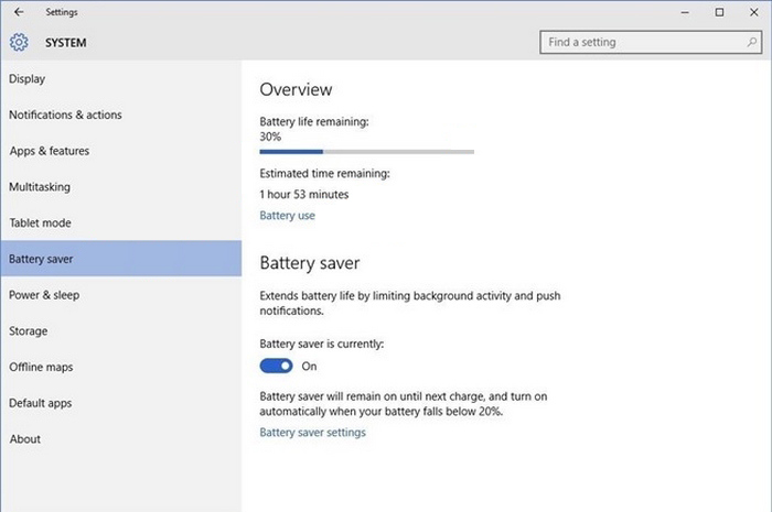 Windows 10 battery usage -2