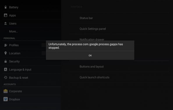 How to Fix process com-google-process-gapps has stopped error in your android device