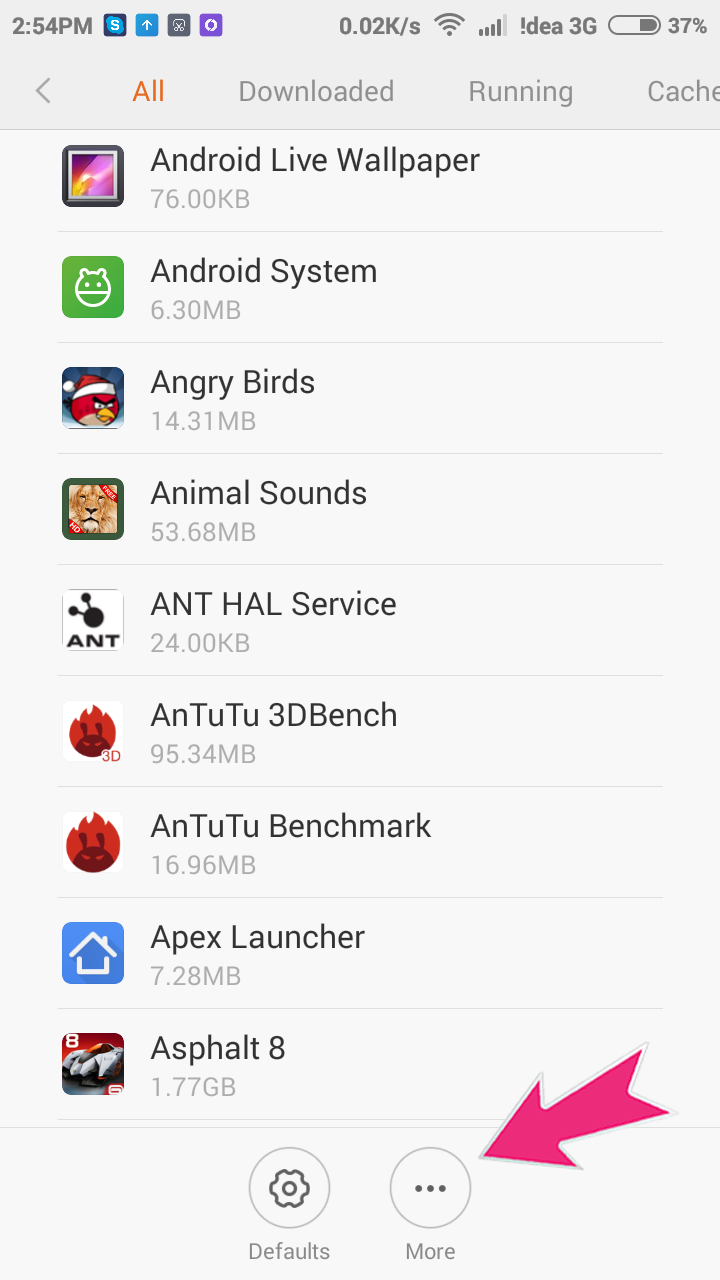 Reset App Preferences in Android Smartphones Hamburger Menu