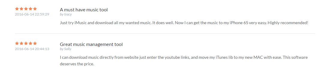 iSkysoft iMusic User Ratings