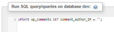 remove-comment-ip-address-execute-query