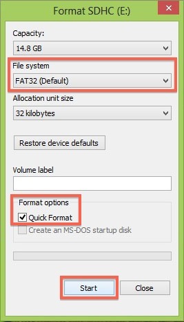 How to Format SD card