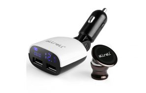 aLLreLi Dual Port 34A 17W USB Car Charger and Magnetic Car CellPhone Mounts Holder Review