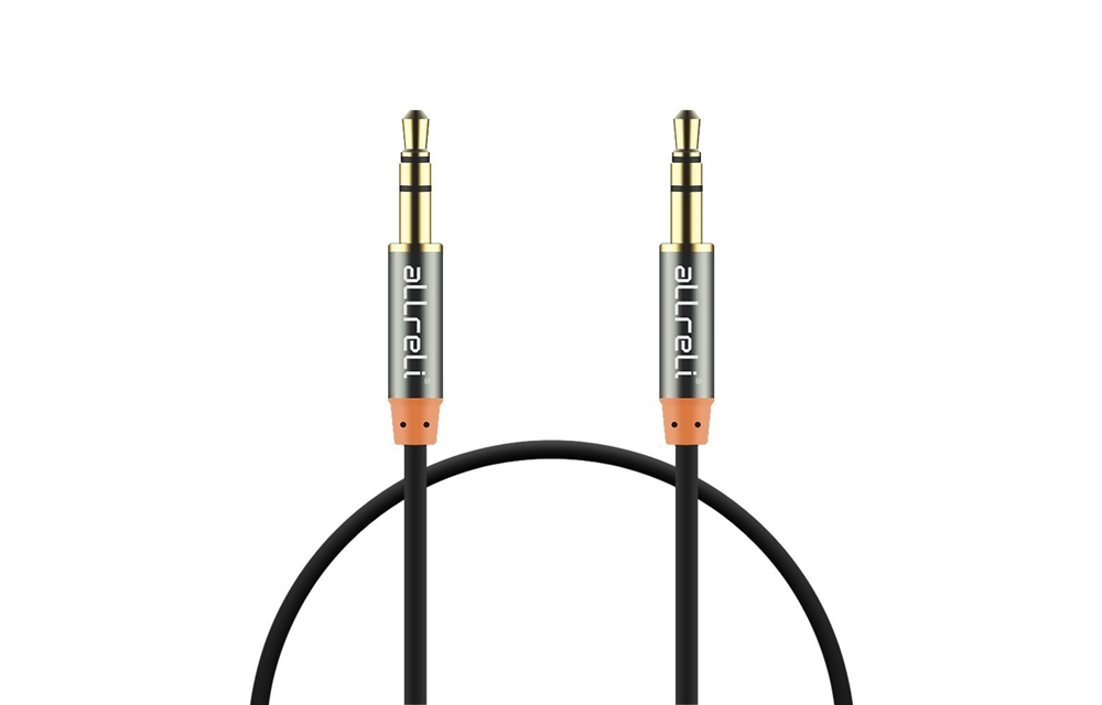 aLLreLi®-3.3-ft-Male-to-Male-3.5mm-Audio-Cable-Black