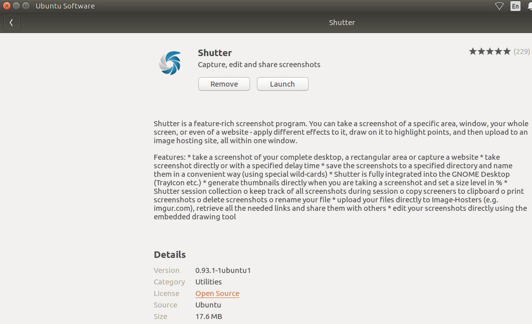 shutter - clipper on ubuntu