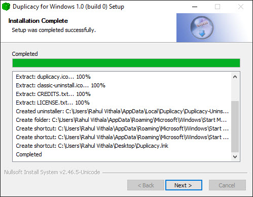 Duplicacy Instalaltion
