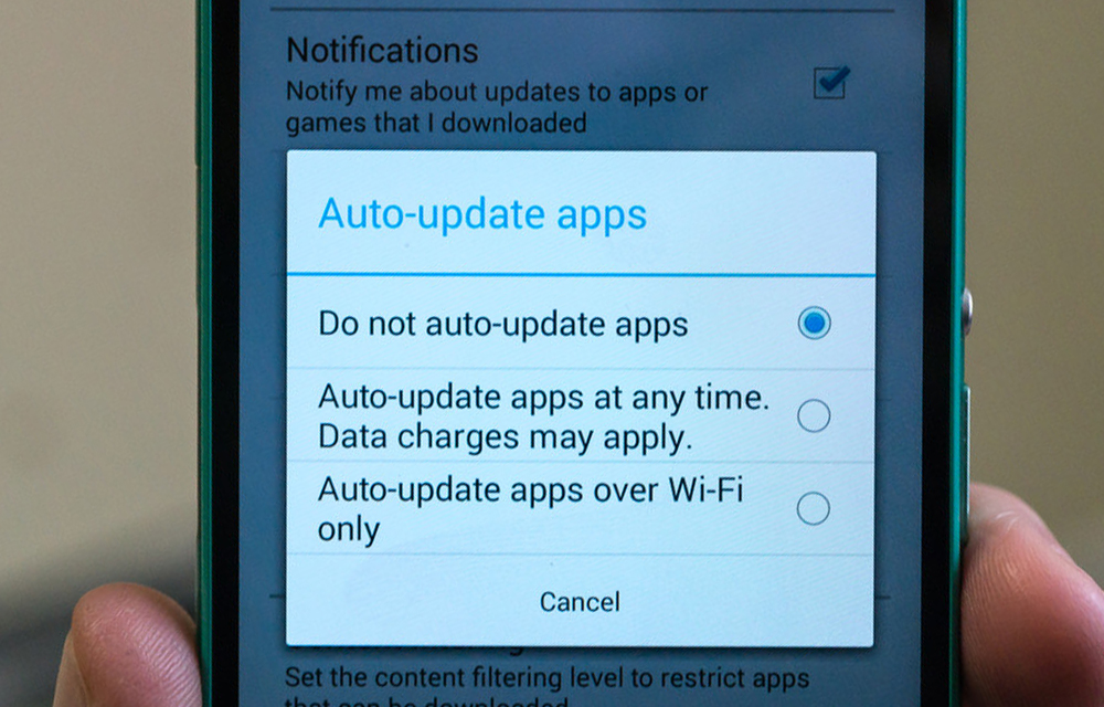Turn off Automatic App Updates in Android