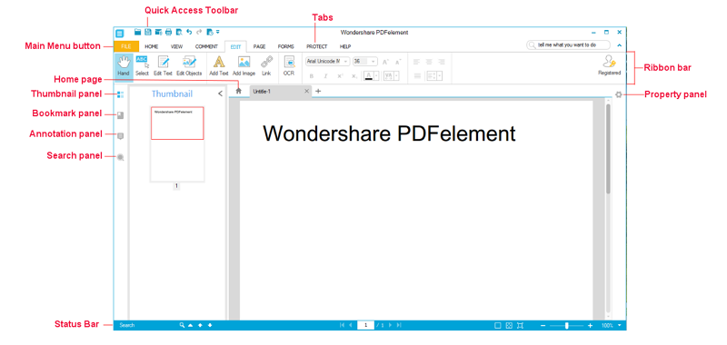 Wondershare-PDFelement-Interface