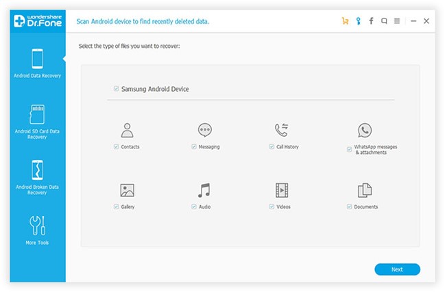Wondershare Dr fone Home UI Wondershare Dr fone Home UI