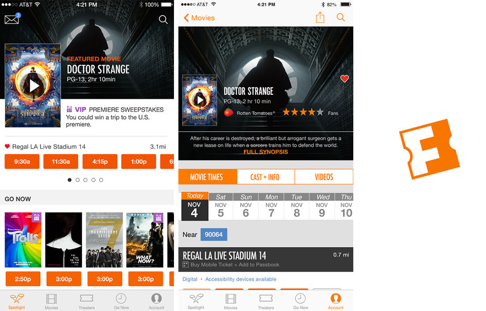 Fandango might be the Best Movie Showtimes App for iPhone