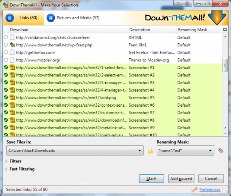 DownThemAll