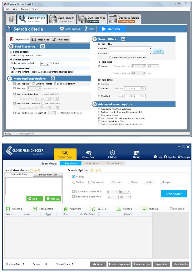 filtering-options-clone-checker