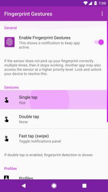 Fingerprint Gestures Modes