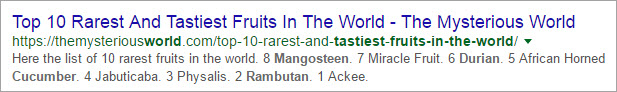 Good Example for SEO Friendly Title - 2