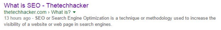 Title Tag in SEO Google Result