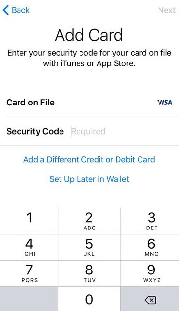 Apple Pay Setup