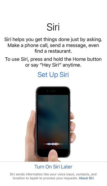 Enable Siri
