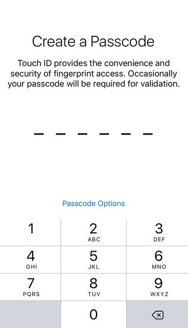 Passcode in iPhone