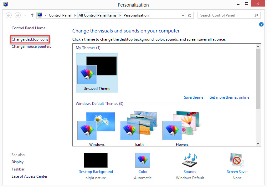 Personalization Screen