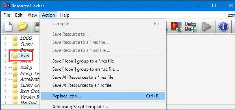 Resource Hacker Icon Changer