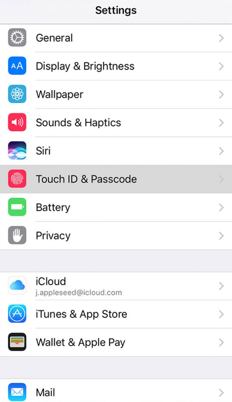 Set Passcode on iPhone