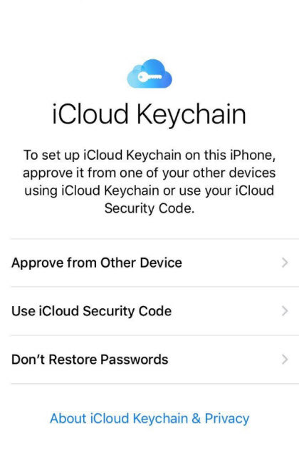 iCloud Keychain