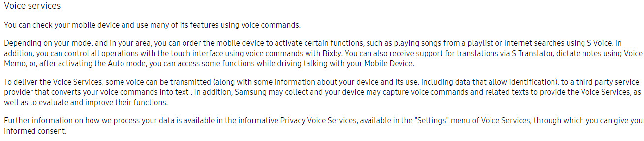 Samsung Bixby Voice Assistant