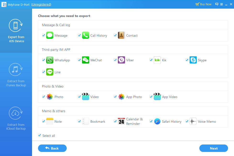 iMyFone D-Port iPhone Data Exporter
