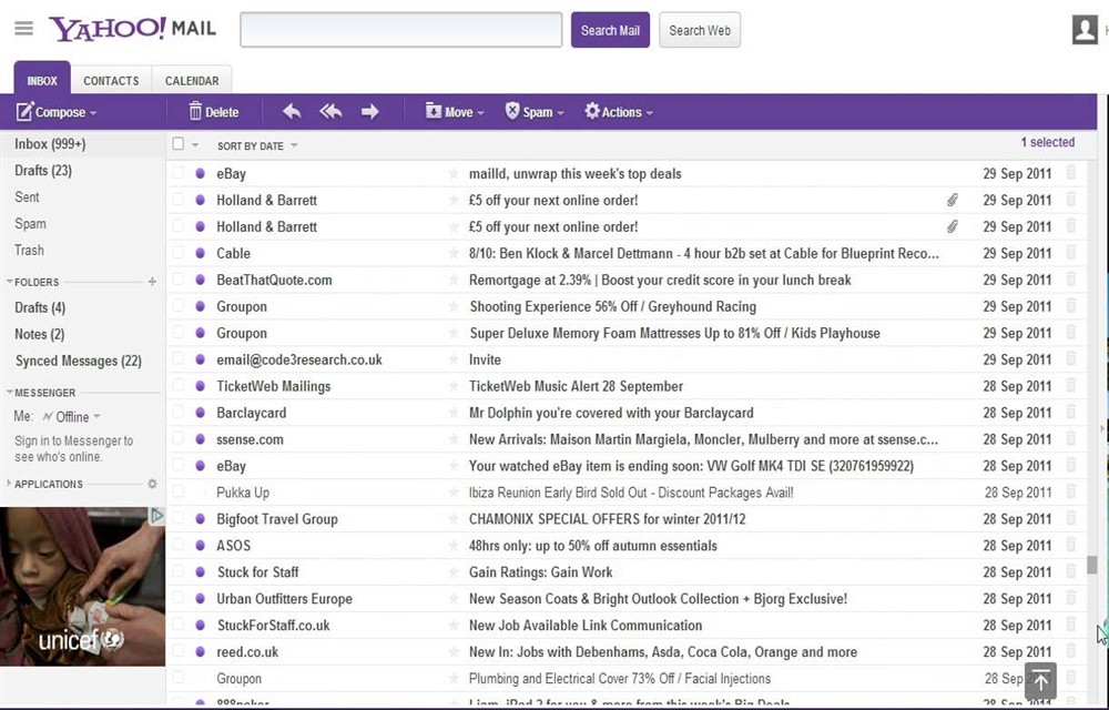 yahoo mail forward email