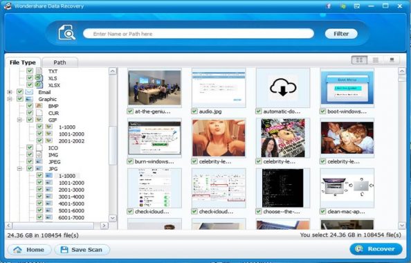 Wondershare Data Recovery - 3 File Recovery Results