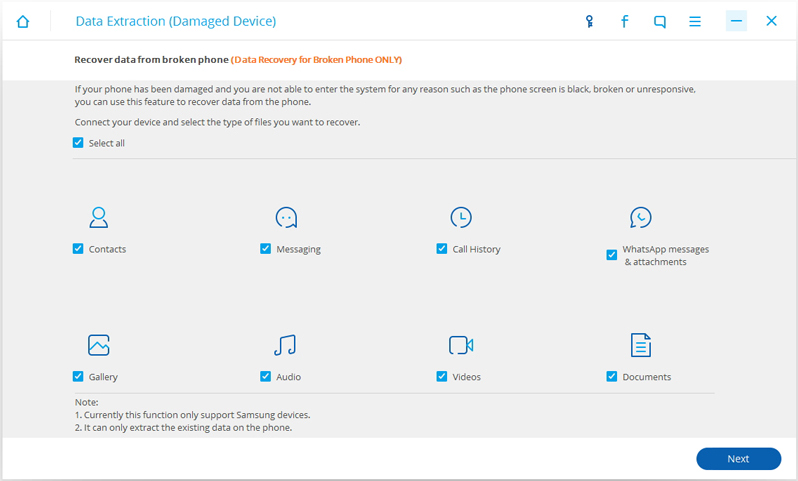 Data Extraction on Android using dr.fone