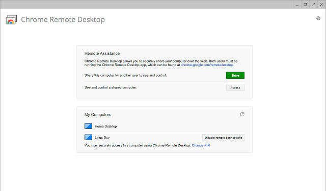 Chrome Remote Desktop