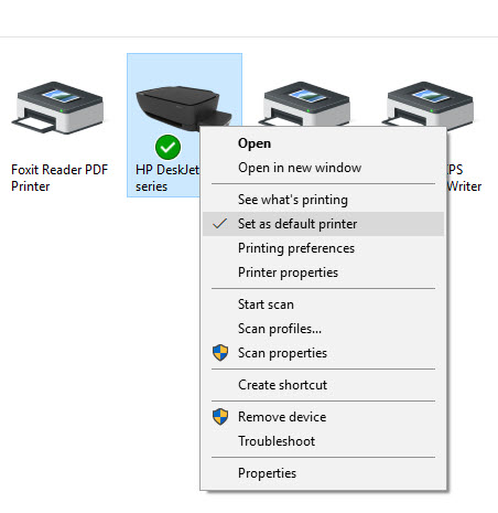 Set as Default Printer