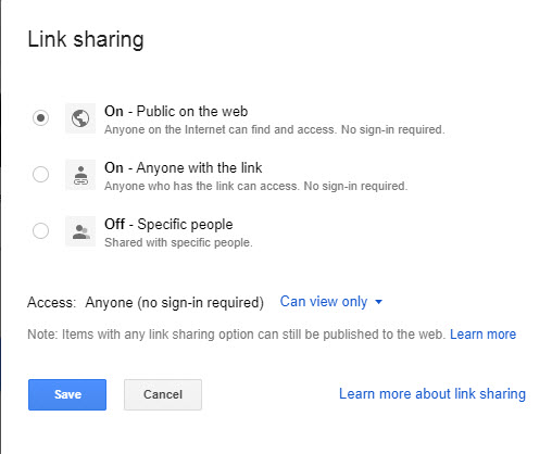 Change the Private under the 'Who has access' section to Public 2