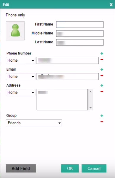 Coolmuster Android Assistant Contact Edit