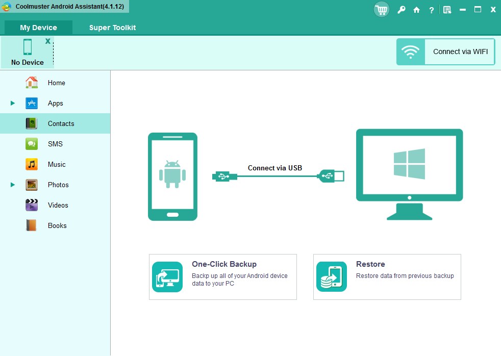 Coolmuster Android Assistant Interface