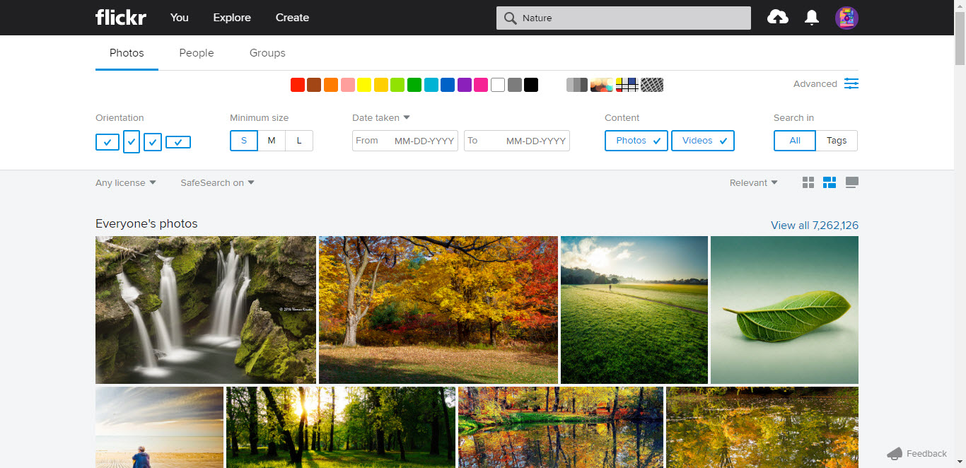Flickr Advanced Image Search