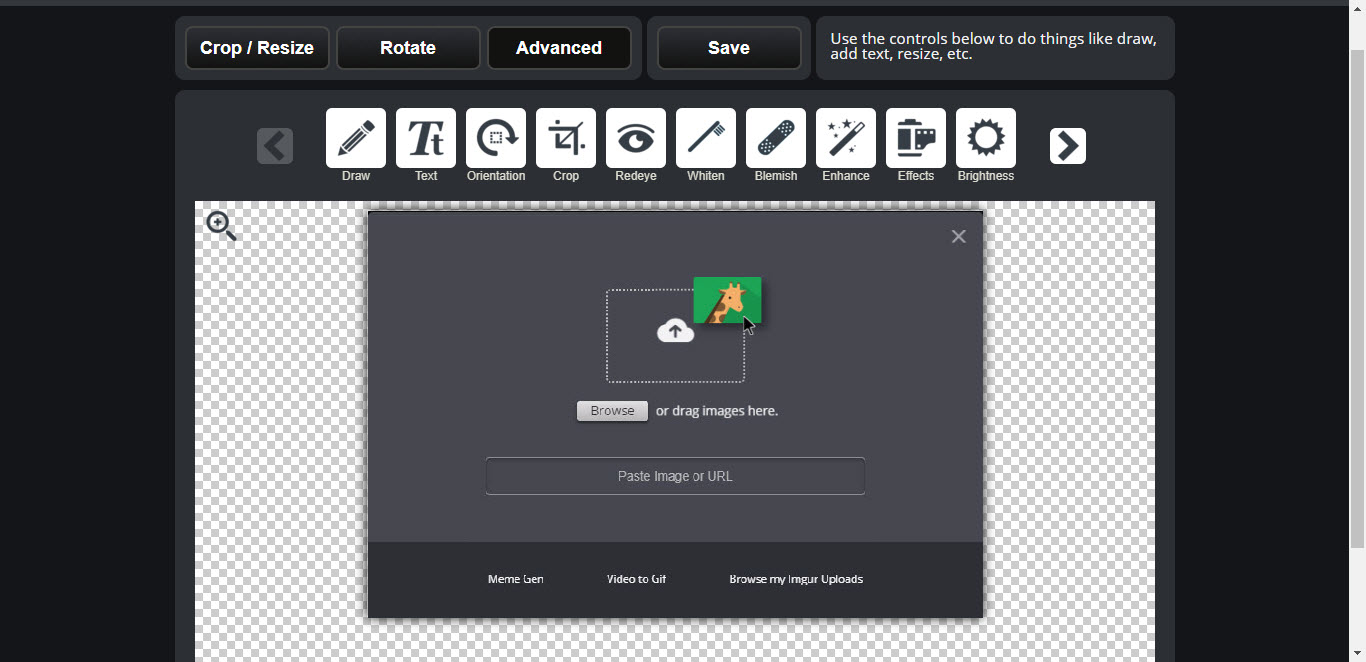 Imgur Advanced Online Image Editor