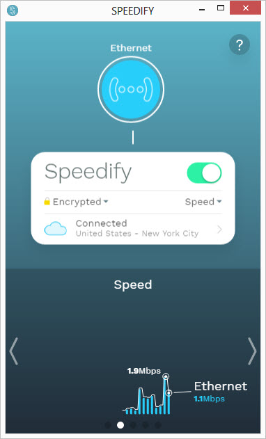 Speedify Interface