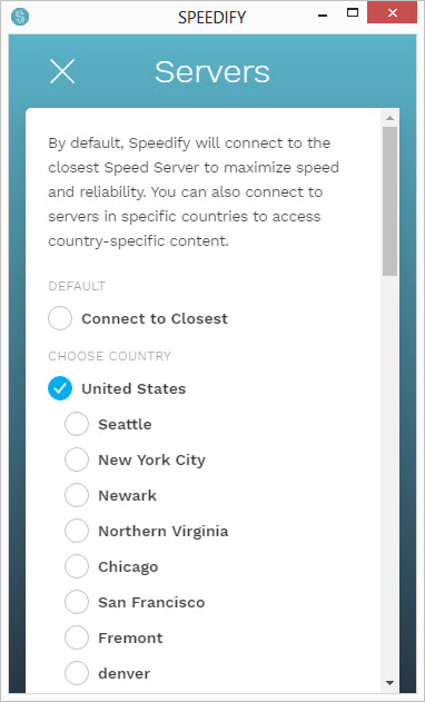 Speedify Servers