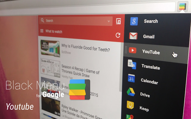 Black Menu for Google