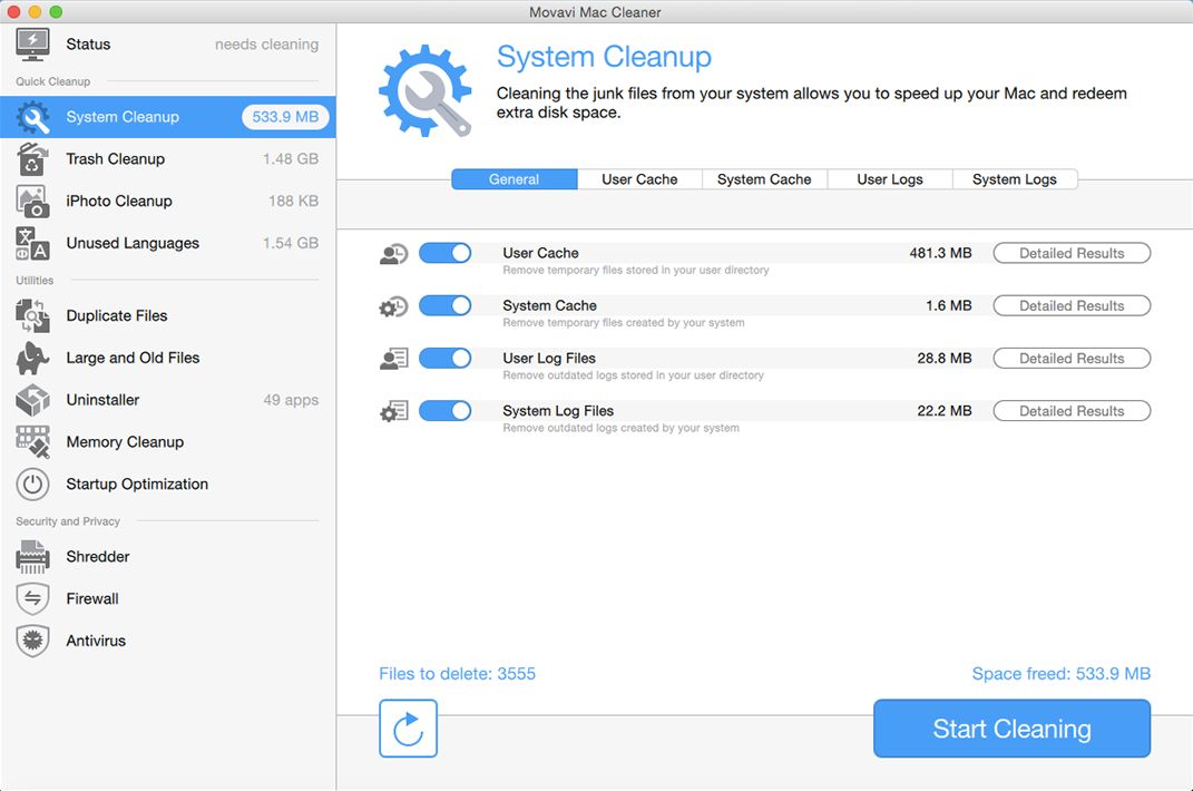 Disk Cleaner Movavi