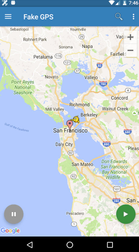 Fake GPS location