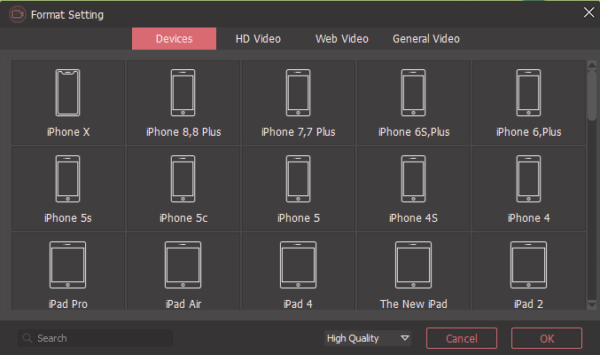 Joyoshare Screen Recorder Formats