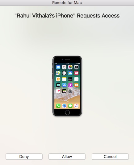 Remote for Mac Request Access
